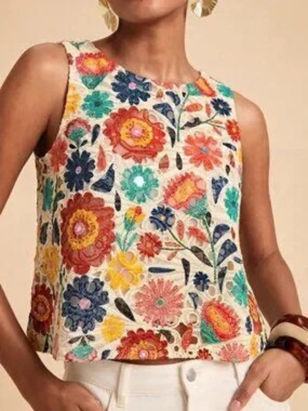 Multicolor Boho Women's Floral Print Casual Top